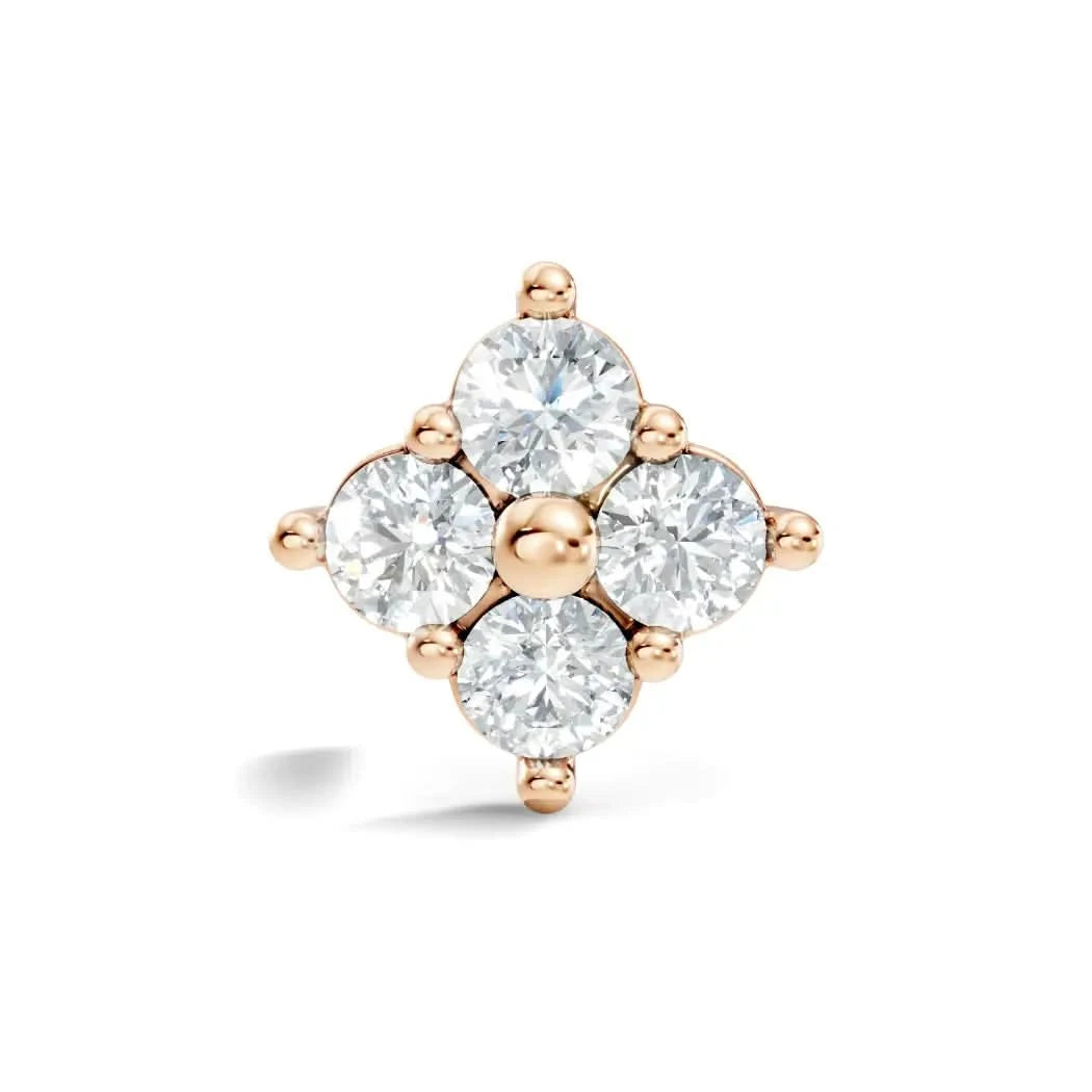 silver Aura Diamond Nose Pin