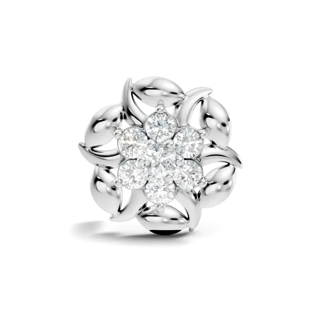 silver Golden Flower Nose Stud