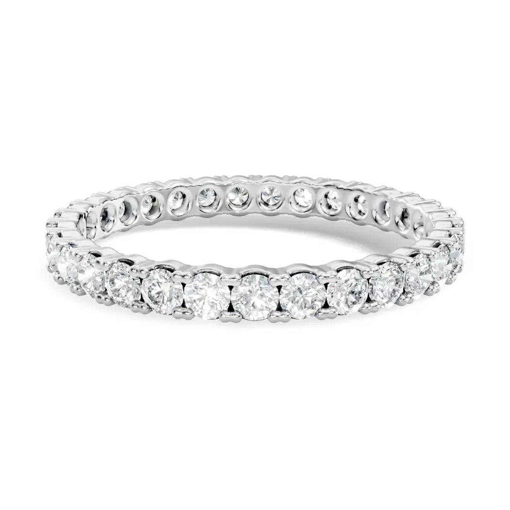 silver Dazzling Diamond Circle Ring