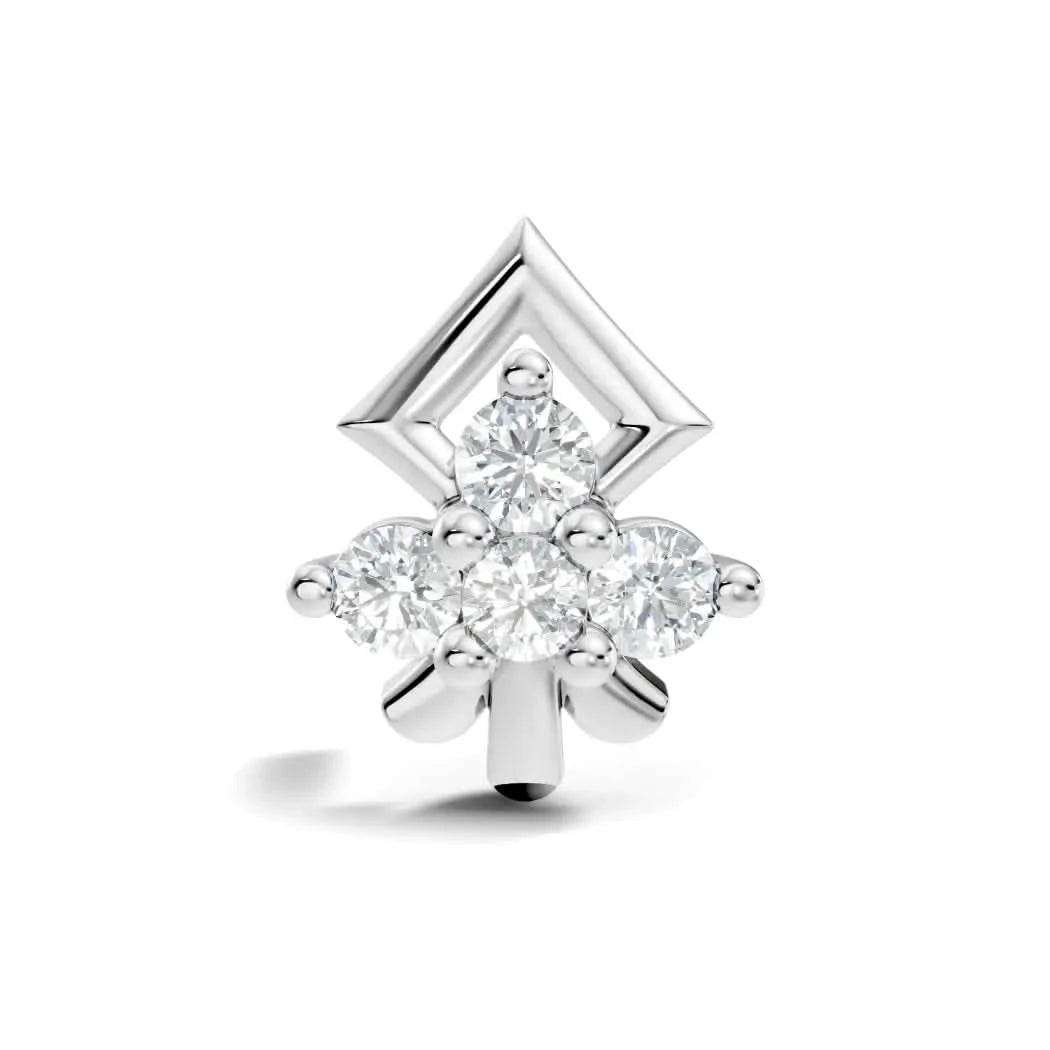 silver Elite Spark Nose Pin