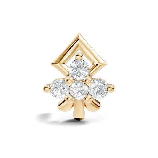 silver Elite Spark Nose Pin