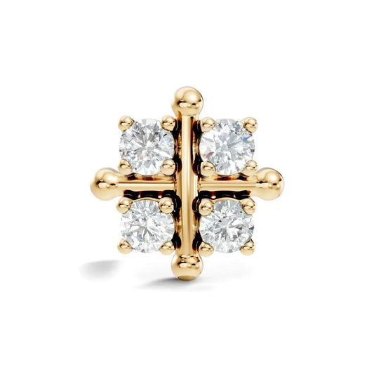 silver Luxe Bloom Nose Stud