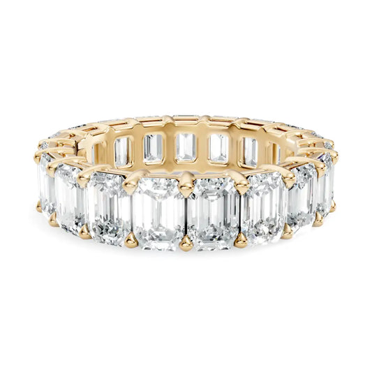 silver Emerald Diamond Band