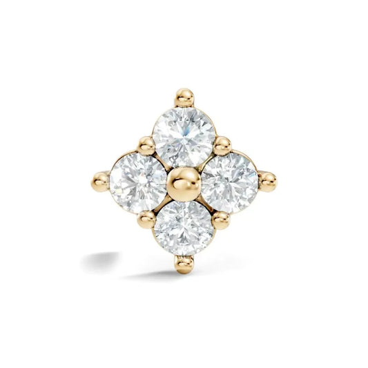 silver Aura Diamond Nose Pin