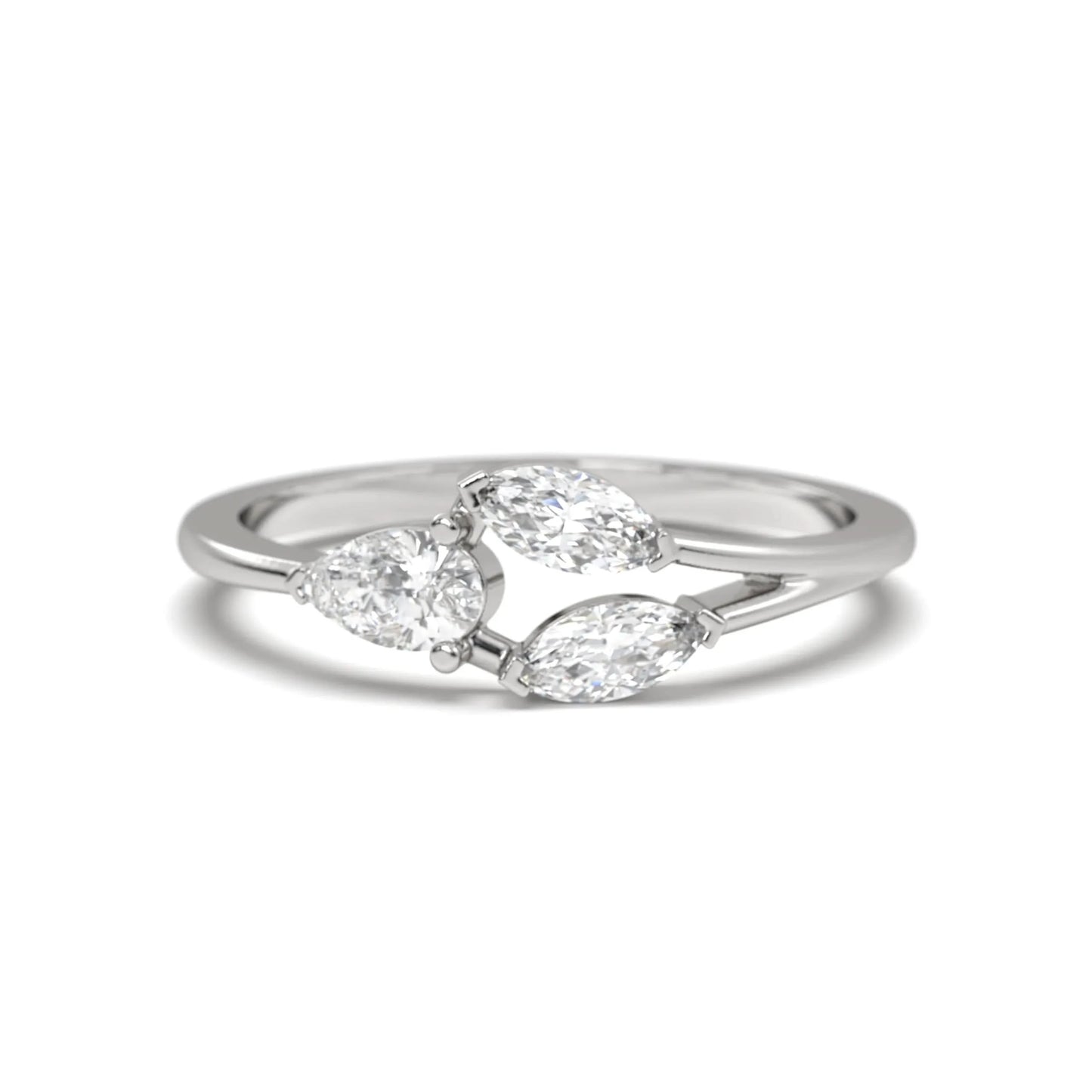 Marquise Trio Silver Ring