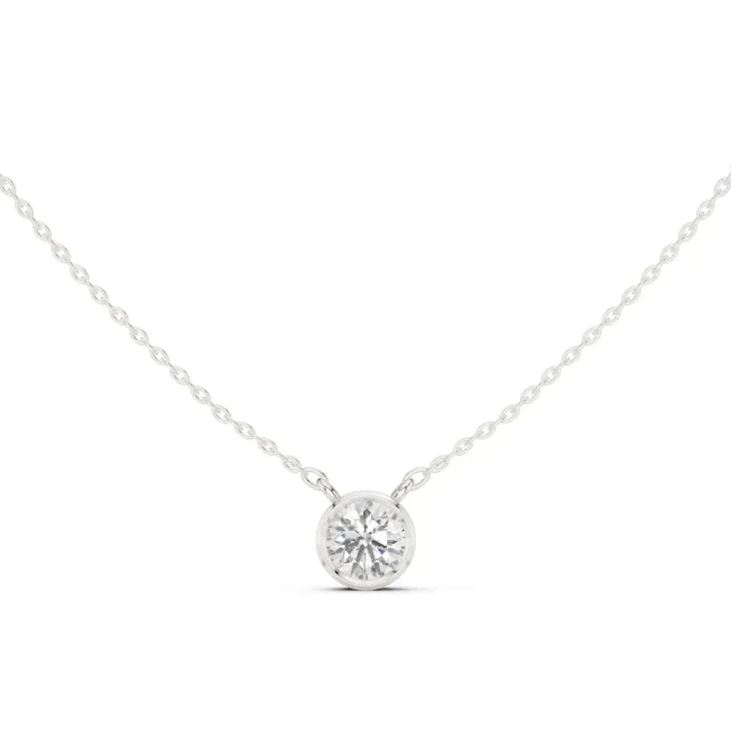 silver Luna Spark Necklace