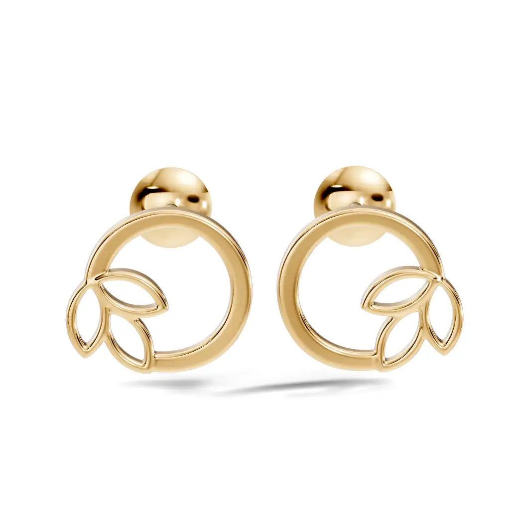 silver Classic Gold Bloom Studs