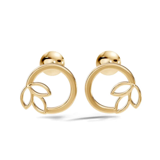 silver Classic Gold Bloom Studs
